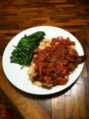 Braised Lamb Shoulder Chops. Made this a week ago, my 8 year old wants it every week!  Made it w/o celery, but added sliced mushrooms.  No wine, just broth.  Didn't have mint on hand, but it wasn't missed- It was amazing! Braised Lamb Chops, Braised Lamb Shoulder, Lamb Shoulder Chops, Braised Lamb, Lamb Shoulder, Chops Recipe, People Food, Boiled Potatoes, Lamb Chops