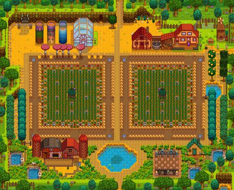 Junimo Hut Layout, Stardew Junimo, Farm Layouts, Farm Layout, Proof Of Concept, Sprinklers, Stardew Valley, Clash Of Clans, Flower Seeds