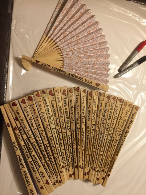 Full size fans from Oriental Trading International Assembly Gifts, Special Convention Jw, Jw Convention Gifts Diy, International Convention Gift Ideas, Jw International Convention Gifts Ideas, Special Convention Jw Gifts, International Convention Gifts, Pioneer Gifts Jw Ideas, Jw Convention Gifts