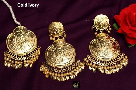 Jadau Earrings, Glam Jewelry, Gold Jewelry Simple Necklace, Chandbali Earrings, Multicolor Earrings, Pakistani Jewelry, Gold Jewelry Simple, Jewellery Gold, Indian Earrings