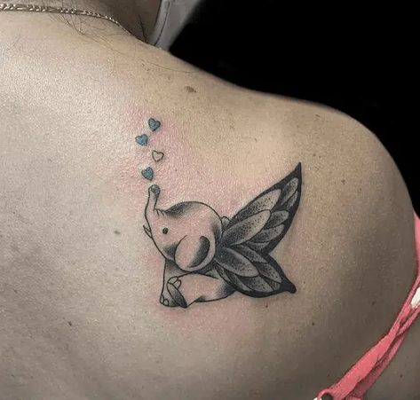 Elephant Memorial Tattoo, Little Elephant Tattoos, Elephant Head Tattoo, Memorial Tattoos Mom, Elephant Tattoo Ideas, Baby Elephant Tattoo, Mandala Elephant Tattoo, Elephant Tattoo Meaning, Tattoo Designs With Meaning