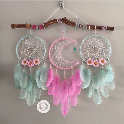 Atrapasueños Diy, Crochet Headband Tutorial, Wool Crafts Diy, Crystal Suncatchers Diy, Minimalist Kids Room, Chunky Crochet Blanket Pattern, Dream Catcher Tutorial, Dream Catcher Patterns, Beautiful Dream Catchers