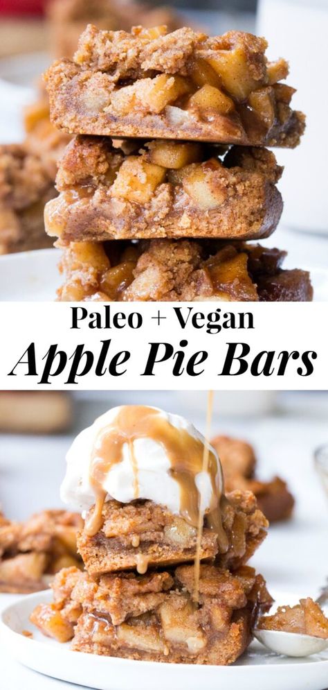 Paleo Apple Pie, Cheesy Breakfast, Paleo Apple, Vegan Apple Pie, Authentic Mexican Recipes, Dessert To Make, Plats Healthy, Apple Pie Bars, Butter Crust