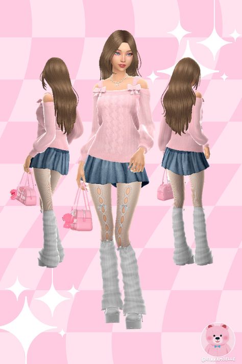 made an outfit based on an irl coquette fit i found on here! i think she turned out pretty cute ૮ ˶ᵔ ᵕ ᵔ˶ ა Sims 4 Cute Outfits Cc, Ts4 Melanie Martinez Cc, Softie Sims 4 Cc, Sims 4 Cc Maxis Match Coquette, Sims 4 Cc Melanie Martinez Clothes, Ts4 Coquette, Sims4 Cc Mods Clothes, Sims 4 Victoria Secret Cc, Ts4 Coquette Cc