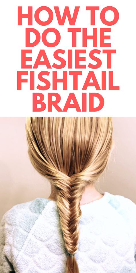 How to Do a Fishtail Braid - If you're looking for an easy step by step fishtail braid here is a fun hair tutorial. This fishtail hair tutorial is the easiest one of all to use. Fishtail Braid How To, Fishbone Hairstyle, Fishtail Braid Tutorial, Fishtail Tutorial, Easy Fishtail Braid, Braids Tutorial Easy, Fish Tail Side Braid, Rope Braided Hairstyle, Easy Braid Styles