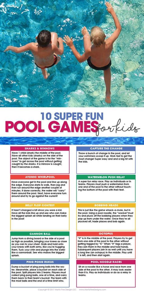 pool games for kids | summer fun | free printable… Pool Games Kids, Pool Games For Kids, Vpk Graduation, Fun Pool Games, Swimming Games, Swimming Pool Games, Pool Party Games, Free Games For Kids, Swim Party