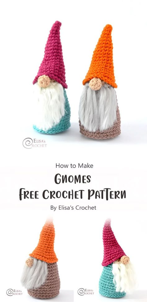 Christmas Transition, Crochet A Pumpkin, Crocheted Gnomes, Crochet Gnomes Pattern Free, Halloween To Christmas, Crochet Fall Decor, Crochet Gnomes, Ghosts And Pumpkins, Crochet Ghost