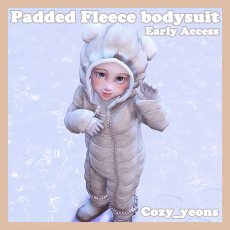 Sims4 Toddler CC Cozy_yeons Padded Fleece bodysuit : 심즈4 유아 의상 CC 패딩 후리스 바디슈트 | Cozy_yeons Sims på Patreon Sims 4 Cc Clothes Children, The Sims 4 Cc Infant Clothes, Sims 4 Infants Cc Clothes, Sims 4 Child Cc Maxis Match, Infant Clothes Sims 4, Sims 4 Toddler Cc Patreon, Infant Clothes Sims 4 Cc, Sims 4 Cc Clothes Infant, Sims4 Infant Cc