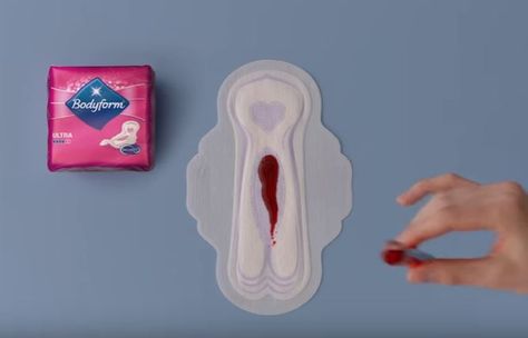 According to traditional period product adverts, women are indeed aliens. They bleed a strange blue liquid and need packaging as discrete as possible to co Normalize Periods, Ambient Advertising, Social Awareness Posters, Period Pictures, Period Blood, Creative Math, Blood Drip, Consumer Culture, Awareness Poster