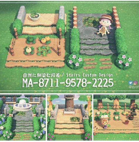 Rock Path Acnh Code, Animal Crossing Paths Brick, Acnh Wooden Steps Code, Animal Crossing Ground Design, Acnh Bug Design, Stone Path Codes Acnh, Paths Acnh Code, Acnh Tractor Path, Acnh Single Tile Path