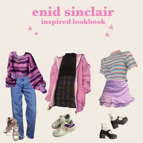 Enid Outfit Wednesday, Enid Sinclair Outfits Aesthetic, Enid Inspired Outfits, Enid Sinclair Aesthetic Outfits, Enid Sinclair Outfit Inspiration, Enid Sinclair Inspired Outfits, Enid Sinclair Outfit Ideas, Enid Style, Enid Sinclair Outfit