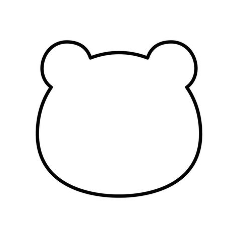 animal, bear head shape icon outline style. Teddy bear simple avatar character. Soft baby toy face logo for animal cat cartoon. Vector illustration. design on white background. EPS 10 Simple Avatar, Teddy Bear Outline, Bear Outline, Shape Icon, Face Outline, Animal Bear, Reggio Inspired, Cat Cartoon, Color Pictures