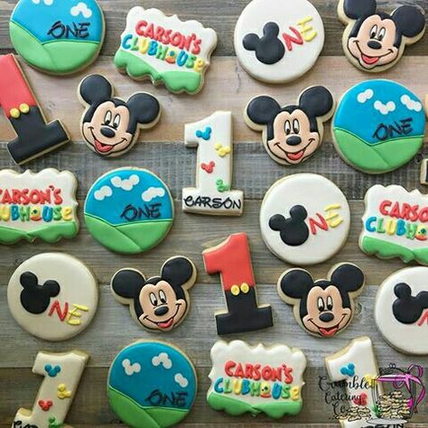 Mickey Mouse Clubhouse Cookies 1st Birthdays, Mickey Clubhouse Cookies, Mickey Mouse Cookies 1st Birthday, Mickey Mouse Birthday Cookies, Mickey Mouse Clubhouse Cookies, Mickey Mouse Clubhouse Birthday Party Decorations, Mickey Birthday Cakes, Mickey Mouse Birthday Decorations, Mickey First Birthday