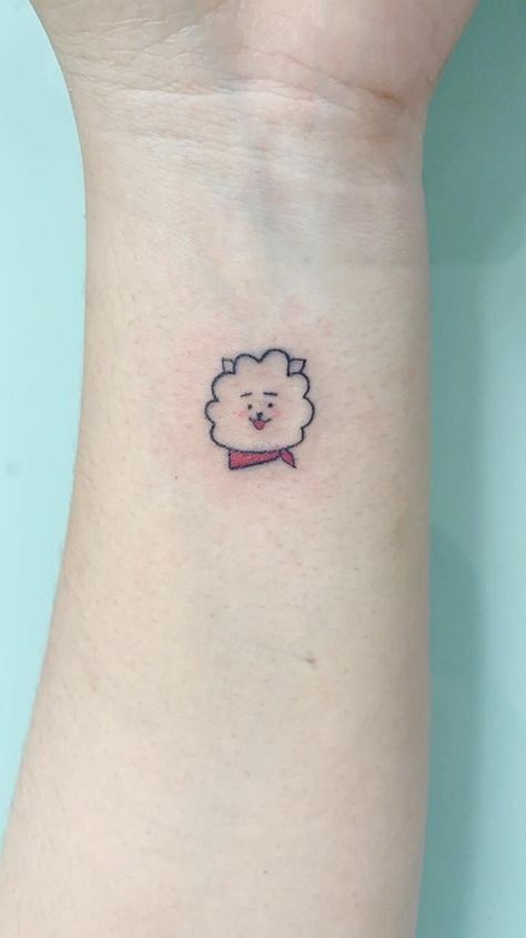 Shi⁷🔮|22.06.10 on Twitter: "Small BTS inspired tattoos A thread~… " Small Bts Inspired Tattoos, Bt21 Tattoo, Bts Inspired Tattoos, Rj Tattoo, Kpop Tattoo, Rj Bt21, Bts Tattoo, Kpop Tattoos, Cute Matching Tattoos