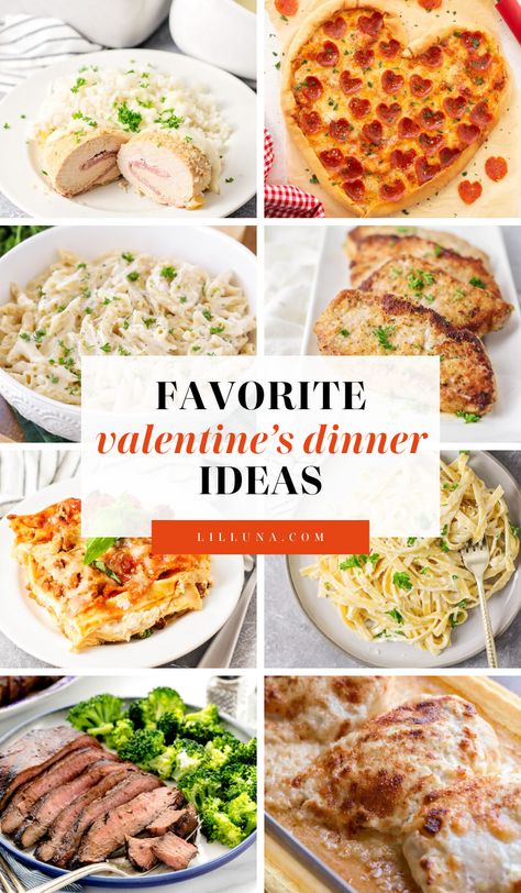 Make the perfect Valentine's Day menu!! From main dishes to desserts, we've got all of the Valentines dinner ideas! Valentines Dinner Ideas, Easy Steak Marinade Recipes, Parmesan Potato Recipe, Pink Drink Recipes, Valentines Dinner, Sausage Pasta Recipes, Italian Sausage Pasta, Date Night Recipes, Easy Steak