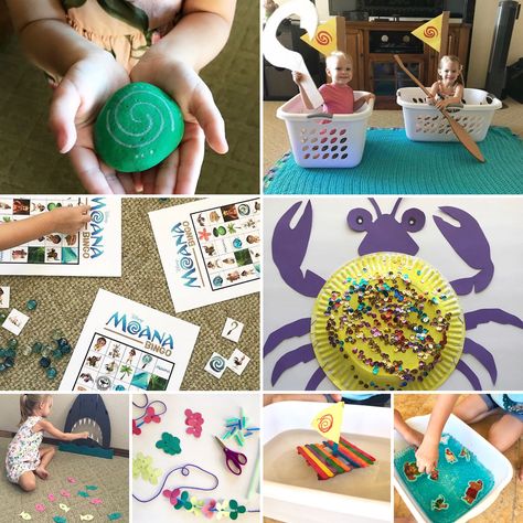 Little School of Smith’s #summeractivities #moana #craftsforkids Moana Activities Preschool, Moana Birthday Activity Ideas, Moana Party Activities, Moana Activities For Kids, Moana Birthday Party Activities, Moana Birthday Activities, Moana Birthday Games, Moana Games For Birthday Party, Moana Birthday Party Games