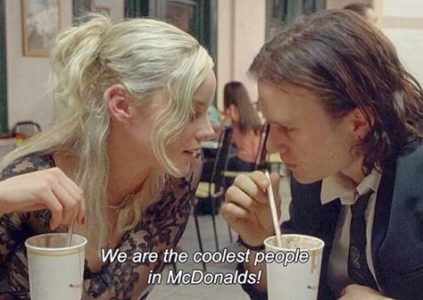 we are the coolest people in the mcdonald's Mc Donald, Vintage Quotes, Septième Art, Big Mood, Quotes Art, Heath Ledger, Movie Lines, I'm With The Band, Film Quotes