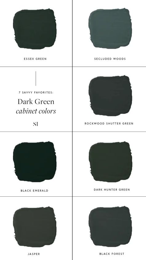 Green Paint Colors For Kitchen, Dark Green Paint Colors, Green Kitchen Paint, Paint Colors For Kitchen Cabinets, Colors For Kitchen Cabinets, Paint Colors For Kitchen, Shades Of Dark Green, Dark Green Paint, Dark Green Bathrooms