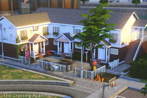 Bun Bun Townhomes Bloxburg, Sims 4 Balcony Ideas, Balcony Sims 4, Sims 4 Residential Lots Cc, Sims 4 Chain Link Fence Cc, Sims 4 Apartment Complex Cc, Sims 4 San Myshuno Apartment Cc, 90s Interior, Sims Freeplay Houses