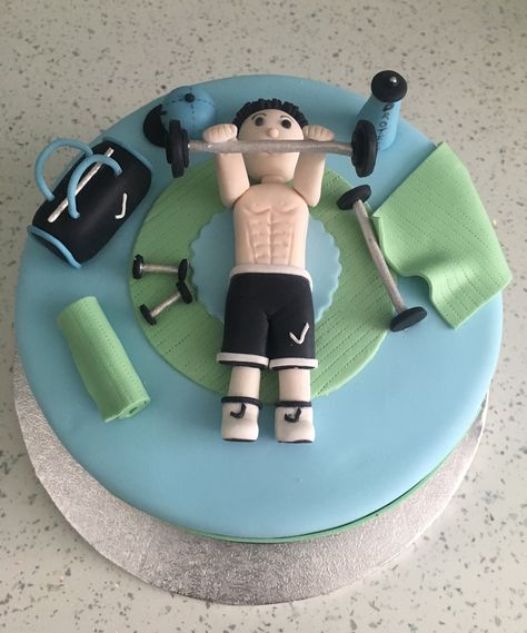 Lover Cake, Gym Cake, Gym Lover, Adult Birthday Cakes, Body Builder, 18th Birthday, Celebration Cakes, Birthday Cakes, Birthday Ideas