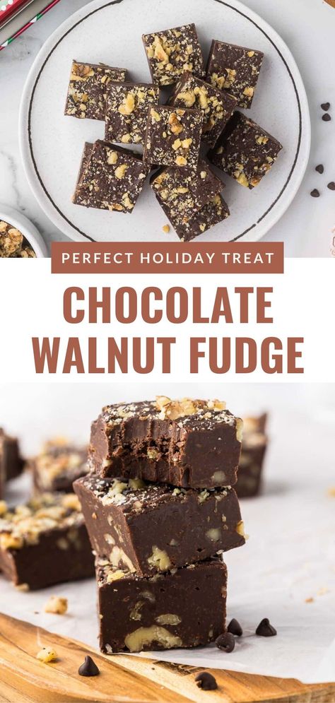 Need a festive dessert that’s quick and easy? This chocolate walnut fudge recipe is perfect for the holidays! Smooth, creamy, and filled with crunchy walnuts, this homemade treat is ideal for sharing with family and friends. Whether you're hosting a holiday gathering or looking for the perfect homemade gift, this easy chocolate walnut fudge will make the season extra sweet!