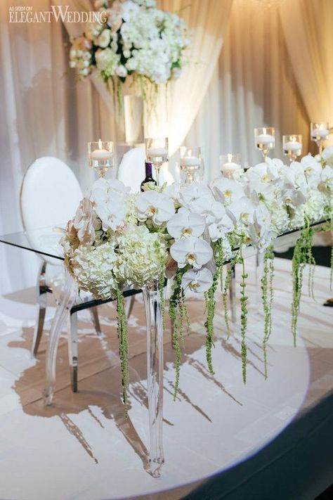 White Orchid Wedding Decor, Orchid Decoration Wedding, Orchid Table Centerpiece, Orchid Wedding Decor, Orchid Wedding Centerpieces, Amaranth Wedding, Wedding Table Flower Centerpieces, White Orchid Centerpiece, Wedding Table Decorations Candles