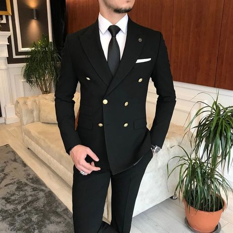 Black Coat Pant, Coat Pant For Men, Master Tonic, Black Double Breasted Suit, Men Suits Black, Double Breasted Suit Men, Mens Wedding Suits, Suits Black, Fire Cider