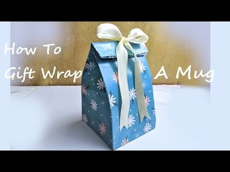 (219) How To Gift Wrap A Mug #MugWrap - YouTube Wrap A Mug, How To Make Wraps, Mug Diy, Diy Mom, Birthday Doodle, How To Wrap, Diy Cans, Bar Set Up, Christmas Coffee