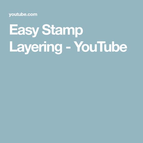 Layering Stamps, Stamping Platform, Easy Stamps, Stamp Set, To Create, Layering, Card Making, Stamp