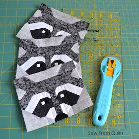 Sew Fresh Quilts: Let's Bee Social # 125 Raccoon Quilt, Inspirational Quilts, Quilt Modernen, Scrap Quilt, Animal Quilts, Pdf Quilt Pattern, Quilt Baby, Foundation Piecing, Quilt Block Pattern