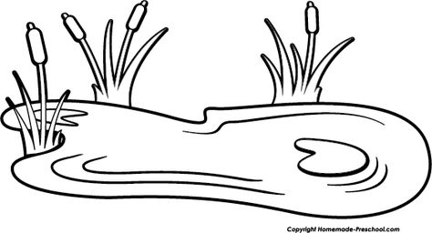 Duck Pond Black And White Clipart - Clipart Kid Lake Clipart Black And White, Duck Pond Drawing, Pond Drawing Easy, Pond Coloring Pages, Pond Clipart, Lake Drawing, Pond Drawing, Clip Art Black And White, Pond Animals