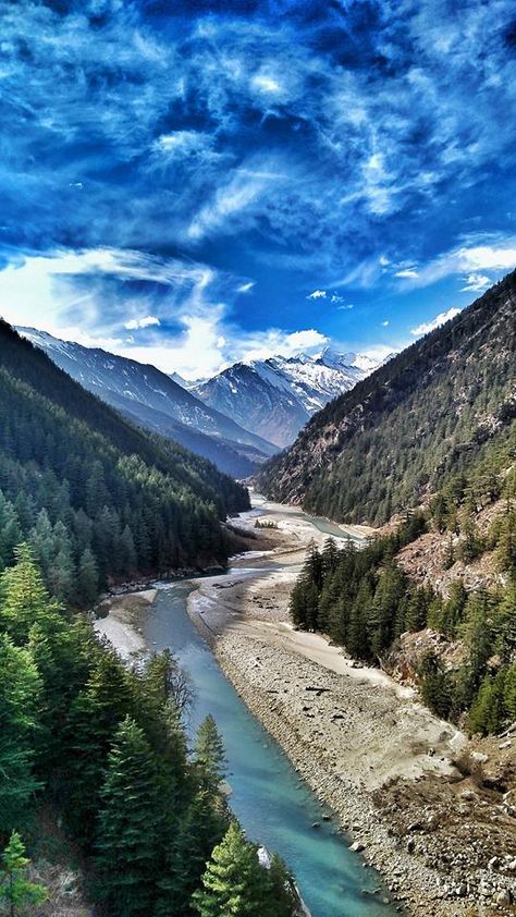 Ganga River Photography, Harshil Valley, Mountains India, India Pic, Mountains In India, Christmas Halloween Decorations, Travel India Beautiful Places, Valley River, Nightmare Before Christmas Halloween