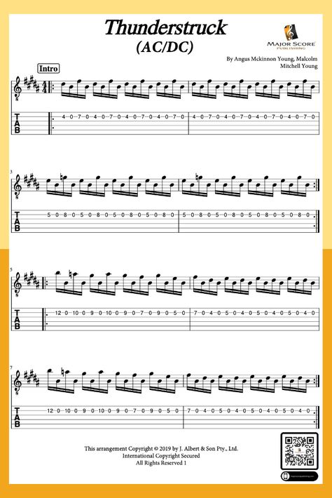 10 epic pages of high quality Guitar Tabs including the solo! Download your copy today and take your playing to the next level! How To Read Guitar Tabs For Beginners, Tab Sheet Music Guitar, Guitar Tabs Songs Taylor Swift, Beginner Guitar Tabs Songs, Music Tabs Guitar, Ykwim Guitar Tab, 7 Nation Army Guitar Tab, Thunderstruck Guitar Tab, Hayloft Guitar Tab