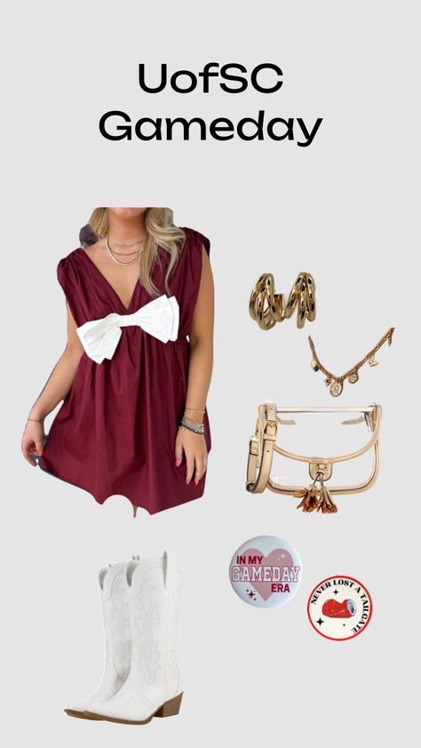 Gamecocks Outfit, College Football Game Outfit, College Football Games, Football Game Outfit, Concert Fits, Country Concerts, Gameday Outfit, Gaming Clothes, Country Outfits