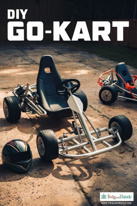 Discover simple go-kart frame plans that you can build yourself. Enjoy the thrill of driving a homemade go-kart. #DIYGoKart #FramePlans #HomeProjects #OutdoorFun #Crafting Racing Go Kart Frame, 2 Seater Go Kart, Fast Go Karts, Custom Go Karts, Vintage Go Karts, Go Kart Designs, Go Kart Engines, Go Kart Frame Plans, Build A Go Kart