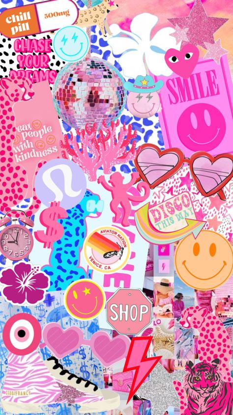 #fyp #collage #preppy #preppycollage #pink #rainbow #slayy Preppy Collage Wallpaper, Cute Preppy Wallpapers, Preppy Photos, Preppy Collage, Collage Preppy, Wallpaper Preppy, Preppy Wallpapers, Christian Iphone Wallpaper, Iphone Wallpaper Preppy