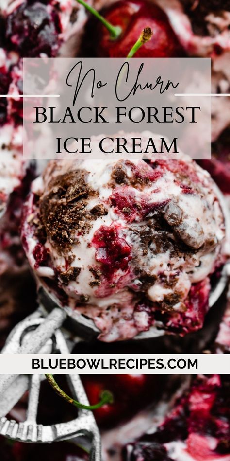 No Churn Chocolate Cherry Ice Cream, Homemade No Churn Ice Cream, Frozen Cherry Recipes, Sour Cherry Ice Cream, Black Cherry Ice Cream Recipe, Black Cherry Ice Cream, Black Forest Ice Cream, Homemade Cherry Sauce, Cherry Ice Cream Recipe