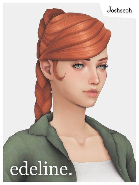 Edeline Hair (Hair Commissions) | Patreon Sims 4 Hair Overlay, Sims 4 Maxis Hair Cc, Sims 4 Cc Hair With Bangs, Ts4 Hair, Los Sims 4 Mods, Fantasy Play, Cc Folder, Cc Hair, Fairy Home