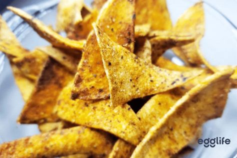 Keto Chips, Egg Whites Wrap, Gluten Free Chips, Fried Chips, Egg Wrap, Low Carb Appetizers, Chips Recipe, Bariatric Recipes, Low Carb Snacks