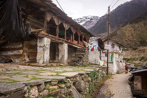 Indian Himalayas, Himalayas Mountain, Traditional Houses, Mountain Village, Wood Carvings, Mountain House, Traditional House, Himalayan, More Photos