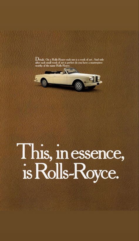 Luxury Print Ad, Retro Ads 70s, Chair Ads, Premium Advertising, Phantom Aesthetic, Luxury Ads, Dope Words, Car Print Ads, Advertising Inspiration