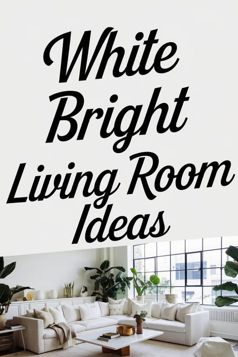 Explore these stunning white bright living room ideas to add a touch of elegance and freshness to your home. From minimalist designs to cozy accents, find inspiration for creating a serene and inviting space. Discover how you can incorporate different textures, patterns, and decor elements to achieve a harmonious aesthetic. Whether you prefer a modern look or a more classic style, these ideas showcase the versatility and beauty of white interiors. White Leather Couch Living Room, Bright Living Rooms, Bright Living Room Ideas, Modern White Living Room, White Interiors, Bright Living Room, Decor Elements, White Living, White Living Room