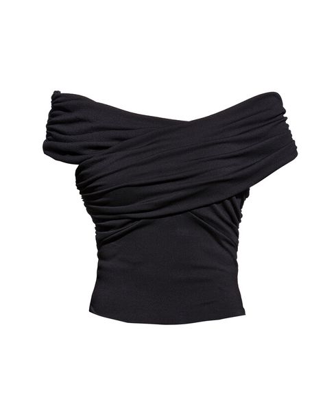 Joni Crossover Top Luxury Black Crop Top With Boned Bodice, Luxury Black Scoop Neck Tops, Luxury Fitted Black Crop Top, Designer Tops For Night Out, Cheap Fitted Party Tops, Cheap H&m Tops For Night Out, Luxury Designer Navy Tops, Cool Tops Short, Cute Cheap Black Tops