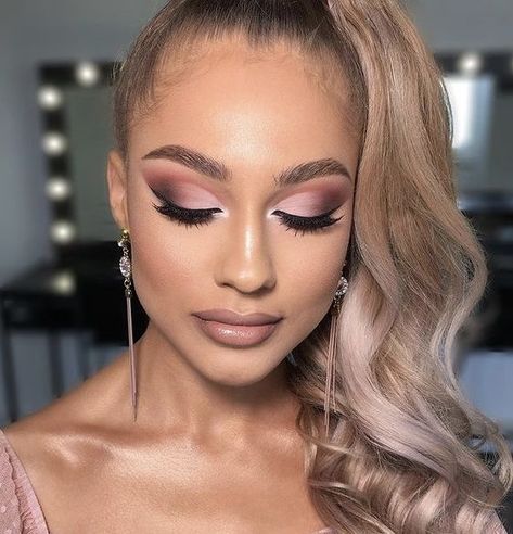 Machiaj Smokey Eyes, Berry Makeup, Wedding Eye Makeup, Pink Eye Makeup, Rose Gold Makeup, Barbie Makeup, Wedding Day Makeup, Makeup Help, Glam Makeup Look