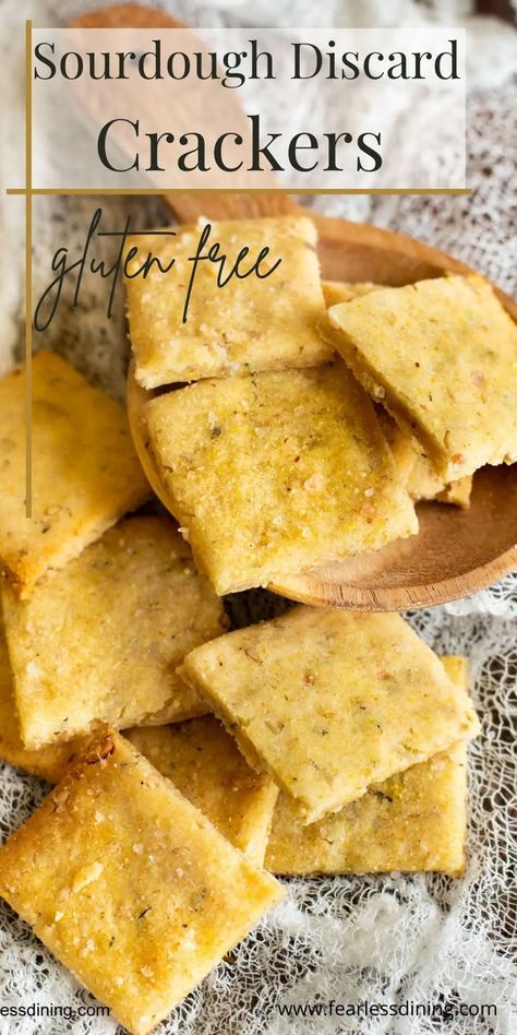 Gluten Free Sourdough Discard, Easy Crackers, Sourdough Discard Crackers, Gluten Free Cracker Recipe, Discard Crackers, Gluten Free Sourdough Starter, Gluten Free Sourdough Bread, Recipe Using Sourdough Starter, Carb Free Recipes