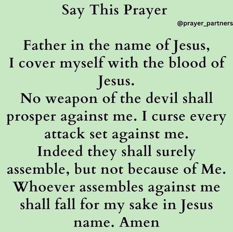 Alex Anyanwu (@prayer_partners) on Threads Prayer Against Stagnation, Psalm 91 Prayer, Warfare Prayers, Prayer Points, Prayer Partner, Deliverance Prayers, Spiritual Warfare Prayers, Prayer For Protection, Good Prayers