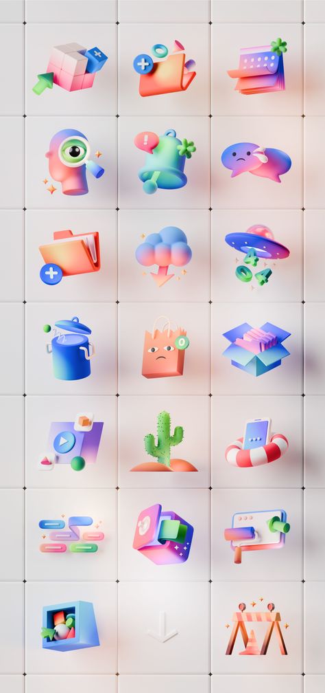 Empty State 3D :: Behance Ui Elements Design, Empty State Ui, 3d Illustration Design, New Year Post, Empty State, 3d Inspiration, 3d Elements, Look Clean, App Interface