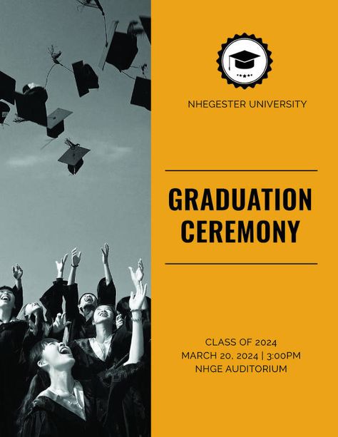 Graduation Program Design, Graduation Program, Workout Plan Template, Certificate Of Participation Template, Anniversary Letter, Ceremony Program Template, Graduation Speech, Certificate Design Template, University Graduation