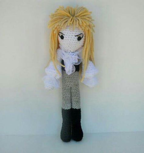 David Bowie, doll Labyrinth Crochet, David Bowie Goblin King, Goblin King Labyrinth, Jareth The Goblin King, Amigurumi Characters, The Goblin King, Magic Dance, The Goblin, Granny Square Crochet Patterns Free