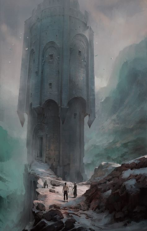 ArtStation - Sacrifice Tower, Pawel Hordyniak Souls Aesthetic, Fantasy Ruins, Dnd Places, Fantasy Settings, Rpg World, Fantasy City, Fantasy Castle, Art Competitions, Fantasy Setting